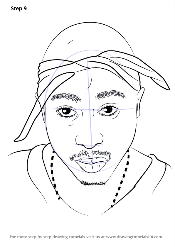 Step by Step How to Draw 2pac