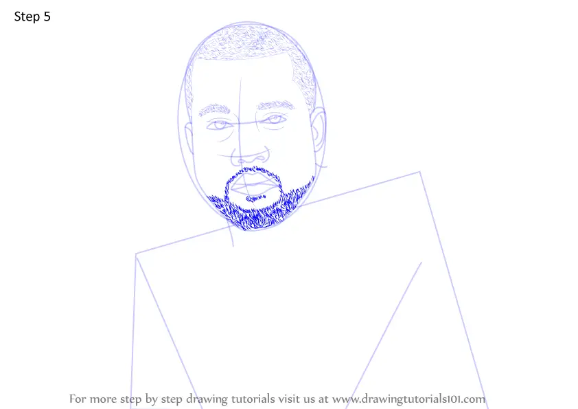 How to Draw Kanye West (Rappers) Step by Step