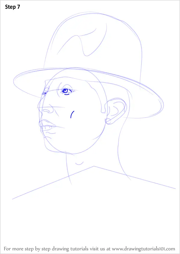 How to Draw Pharrell Williams (Rappers) Step by Step ...