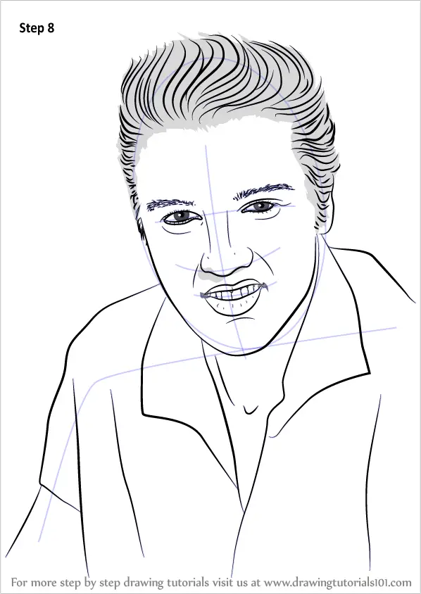 Learn How to Draw Elvis Presley Singers Step by Step 