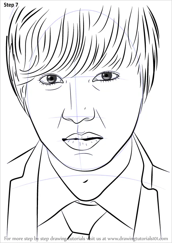 How to Draw Lee Min-ho (Singers) Step by Step | DrawingTutorials101.com