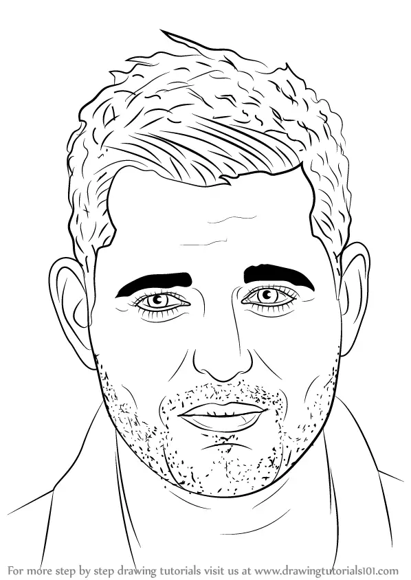 Learn How to Draw Michael Bublé (Singers) Step by Step : Drawing Tutorials