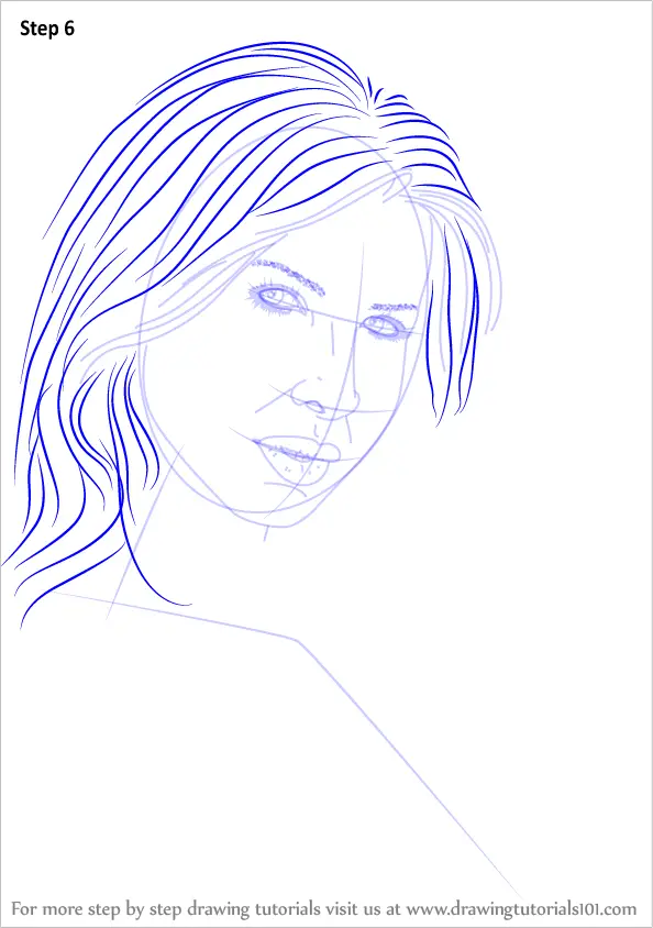 How to Draw Nancy Ajram (Singers) Step by Step | DrawingTutorials101.com