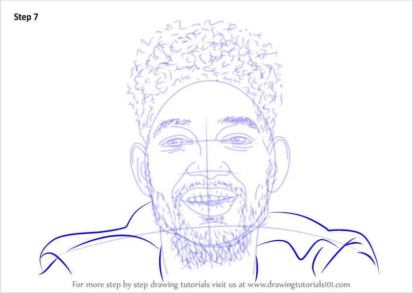 How to Draw PnB Rock (Singers) Step by Step | DrawingTutorials101.com