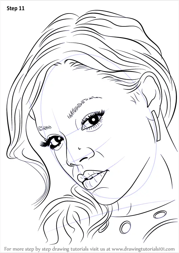 How to Draw Rihanna (Singers) Step by Step | DrawingTutorials101.com