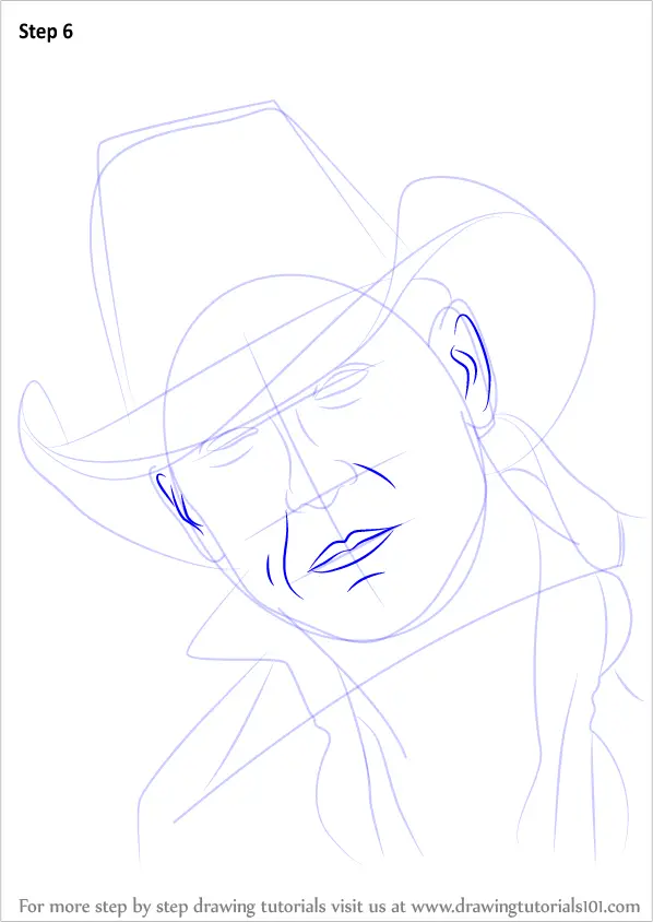 How To Draw Tim Mcgraw (singers) Step By Step 