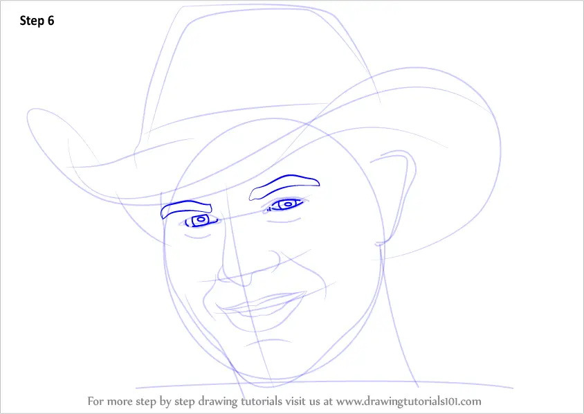 How to Draw Toby Keith (Singers) Step by Step | DrawingTutorials101.com