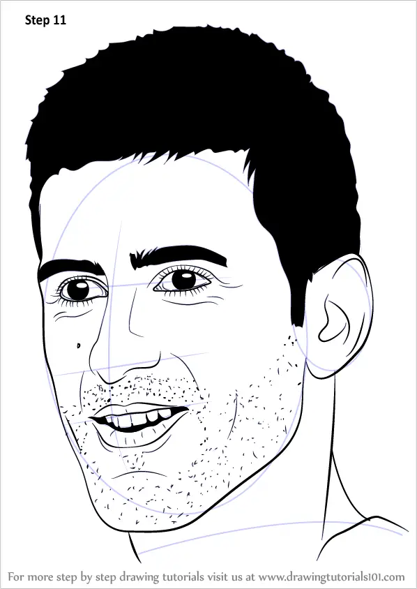 How to Draw Novak Djokovic (Tennis players) Step by Step ...