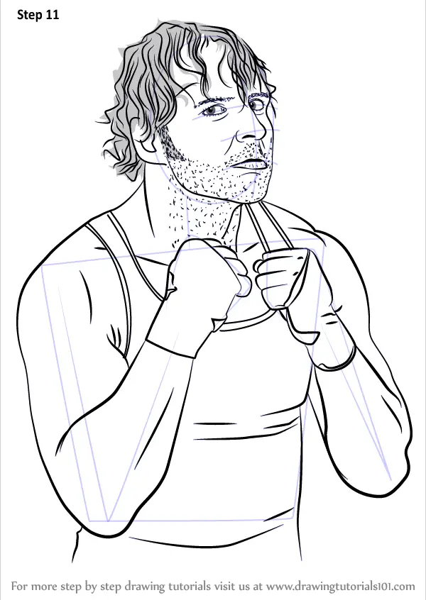 Learn How to Draw Dean Ambrose (Wrestlers) Step by Step : Drawing Tutorials