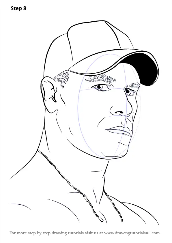 Learn How to Draw John Cena (Wrestlers) Step by Step : Drawing Tutorials