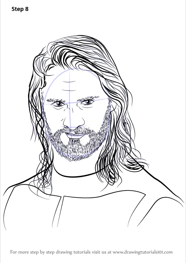 learn how to draw seth rollins wrestlers step by step drawing tutorials