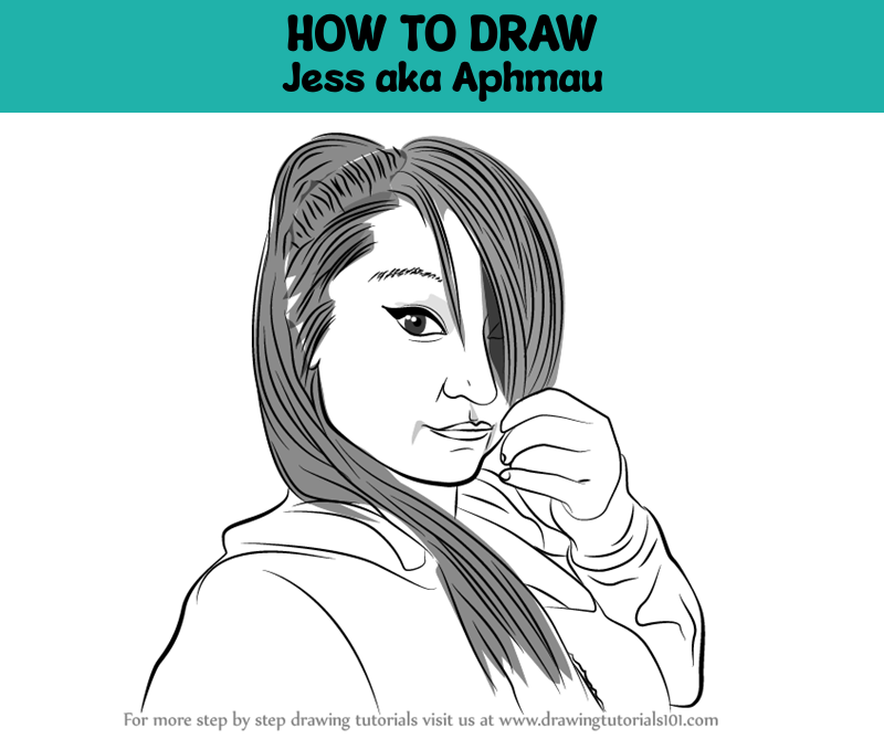 How To Draw Jess Aka Aphmau Youtubers Step By Step 8377