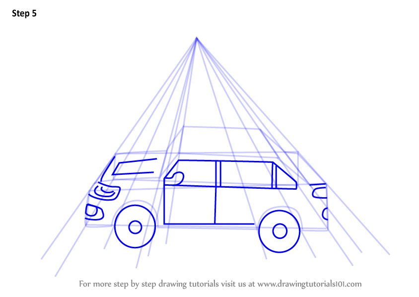 Learn How to Draw One Point Perspective Car One Point 