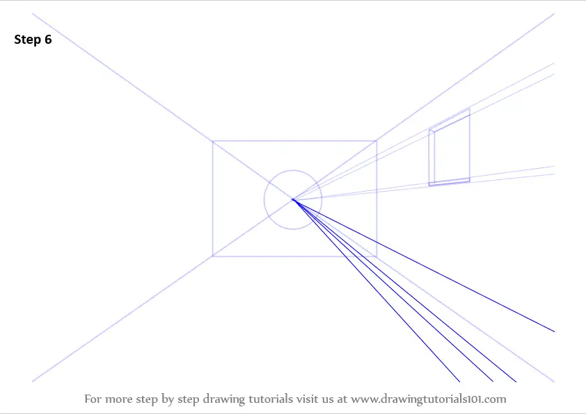 How to Draw a Room using One Point Perspective (One Point Perspective ...