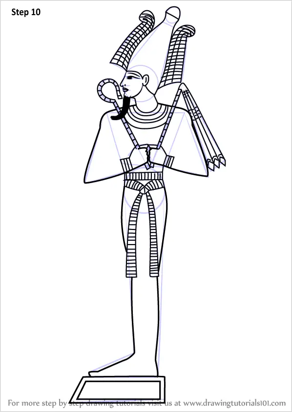 Learn How to Draw Osiris Egyptian Gods Step by Step 