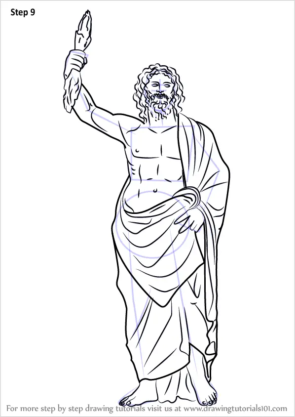 96 [TUTORIAL] HOW TO DRAW ZEUS FACE STEP BY STEP with VIDEO + PDF