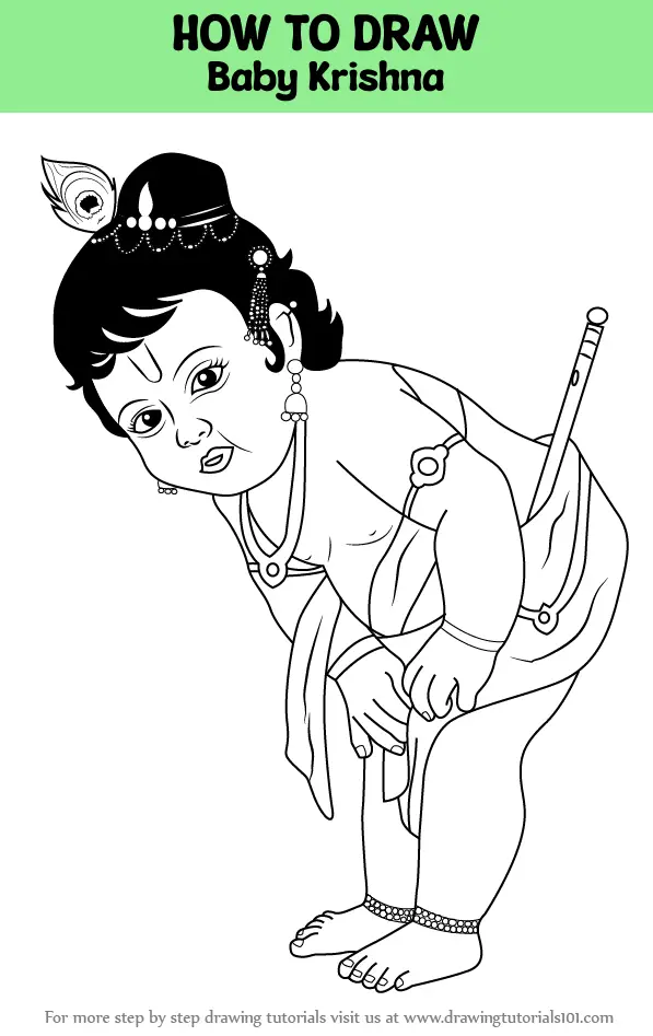 Krishna Ji Sketch Drawing - Drawing Skill