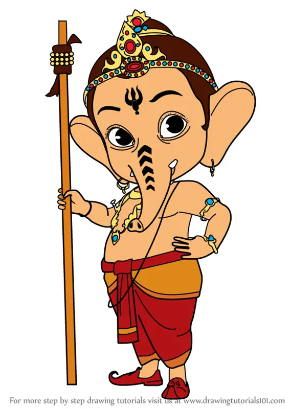 Ganesha Coloring Page Ink Drawing Digital Download - Etsy