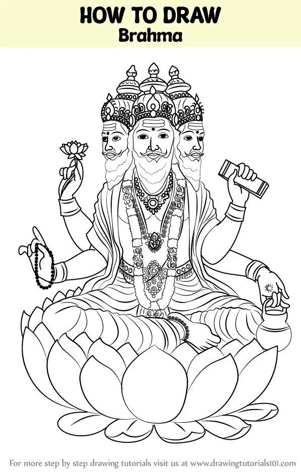 How to Draw Lord Shiva Statue (Hinduism) Step by Step |  DrawingTutorials101.com