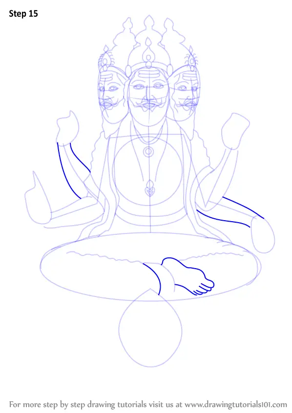 Lord Brahma Dev Sketch
