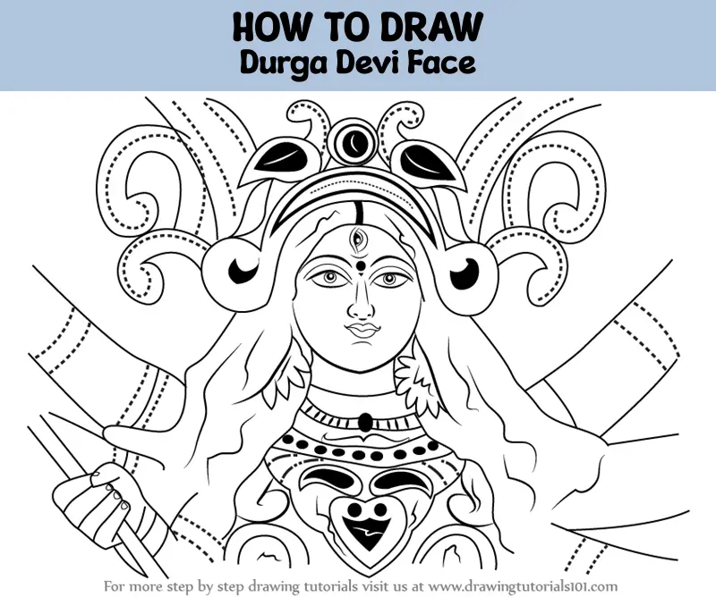 pencil drawing of Durga Maa / lord Durga Maa face drawing - YouTube