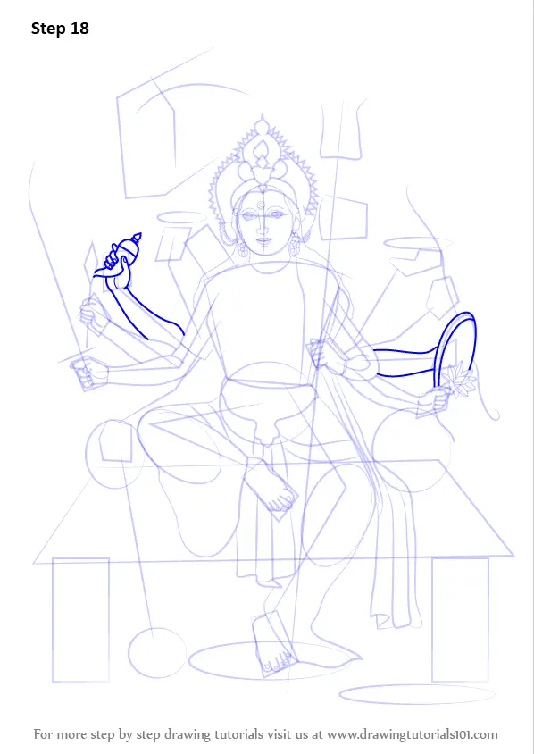 Pencil Sketch Of Goddess Durga  DesiPainterscom