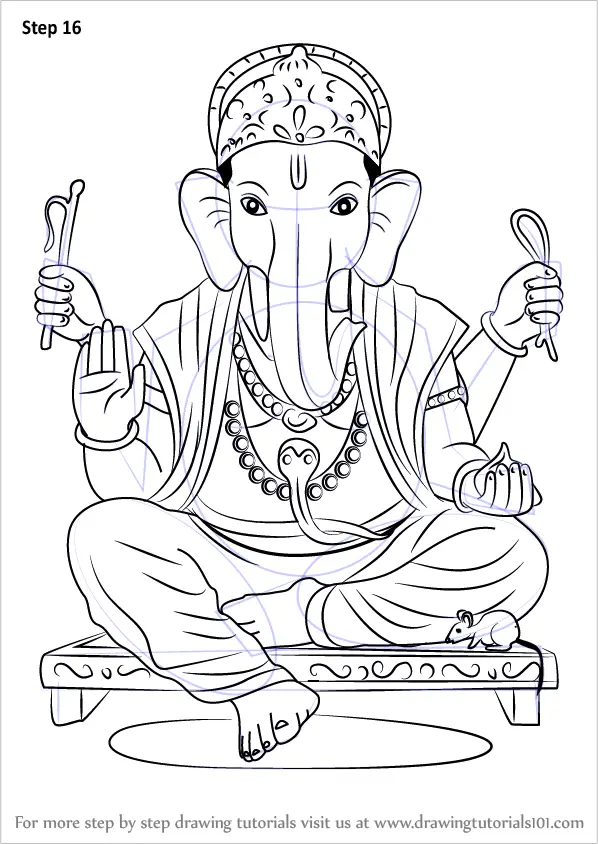Buy Ganesha Charcoal Sketch Handmade Painting by AKASH BHISIKAR.  Code:ART_5557_44983 - Paintings for Sale online in India.