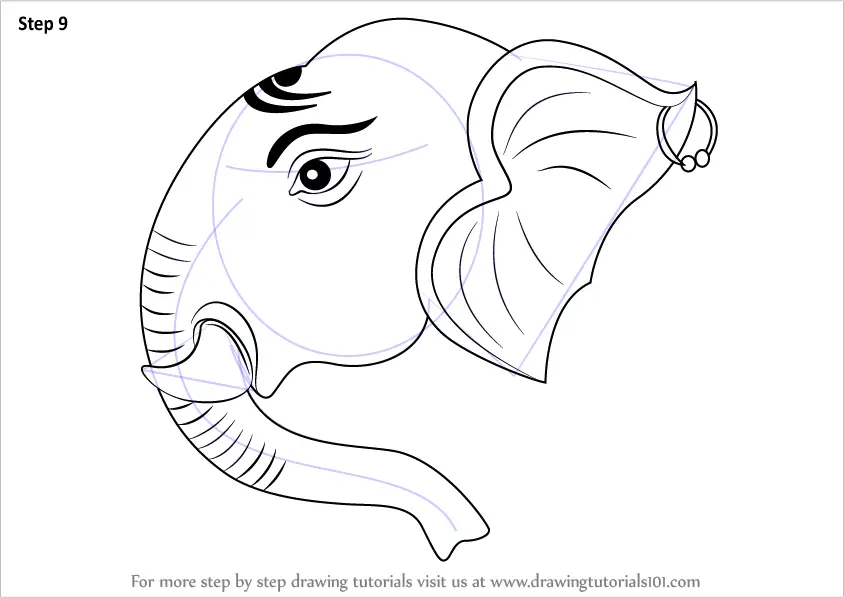 how step draw by step ganesha to How (Hinduism) Head Step Learn to Draw by Ganpati Step