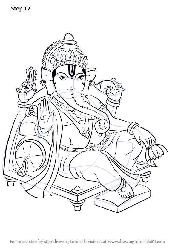 How to Draw Ganpati (Hinduism) Step by Step