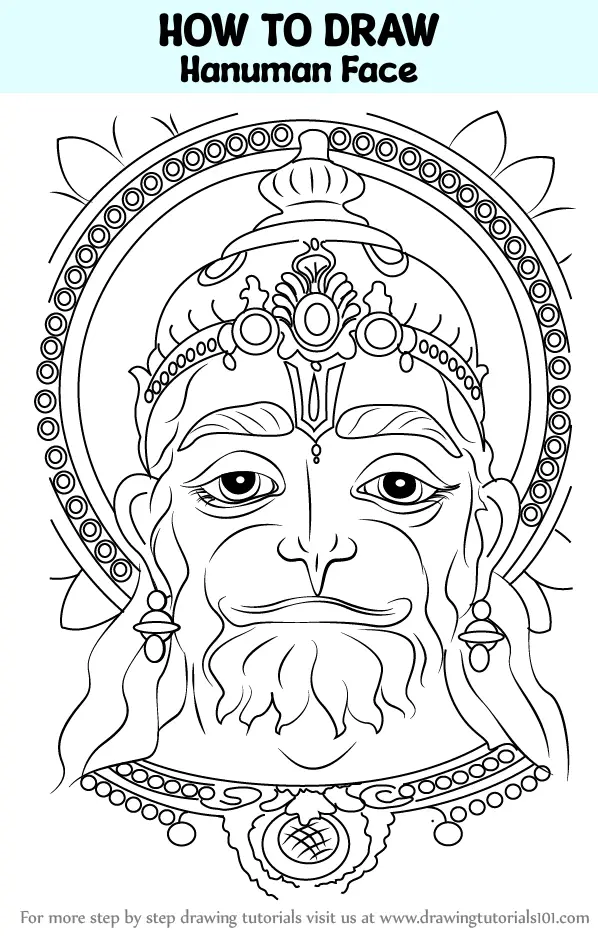 Easy Bal Hanuman Drawing - Step by Step Tutorial
