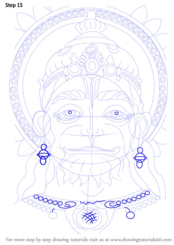 how to step face hanuman by draw step Hanuman to Step Step How Face Draw by (Hinduism) Learn