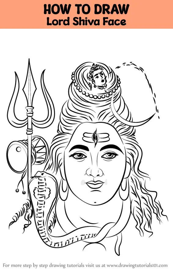 Image of Drawing Or Sketch Of Lord Shiva And Parvati Editable Outline  Illustration-MZ664793-Picxy
