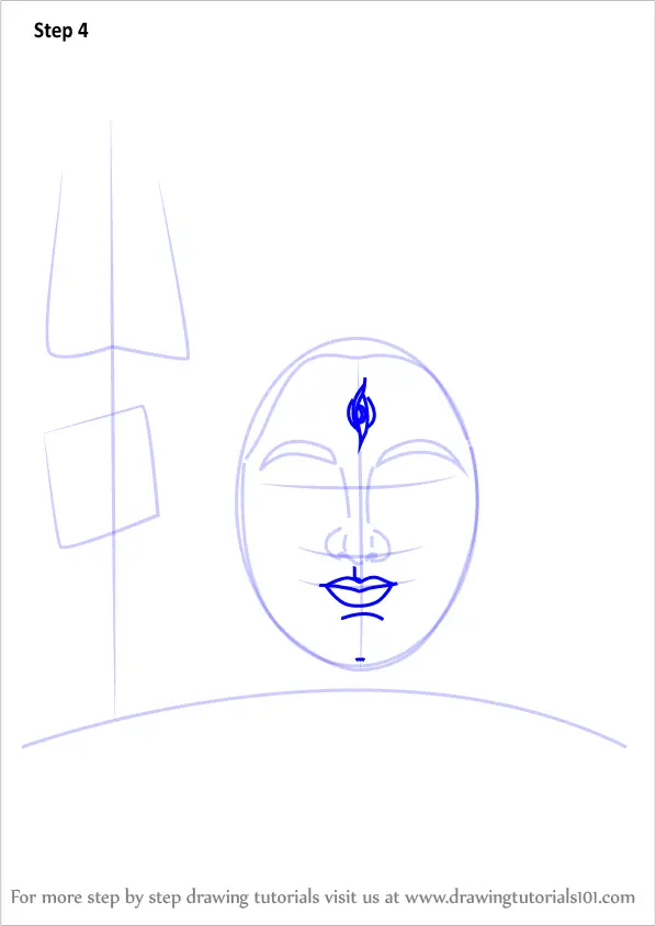 Learn How to Draw Lord Shiva Face (Hinduism) Step by Step : Drawing