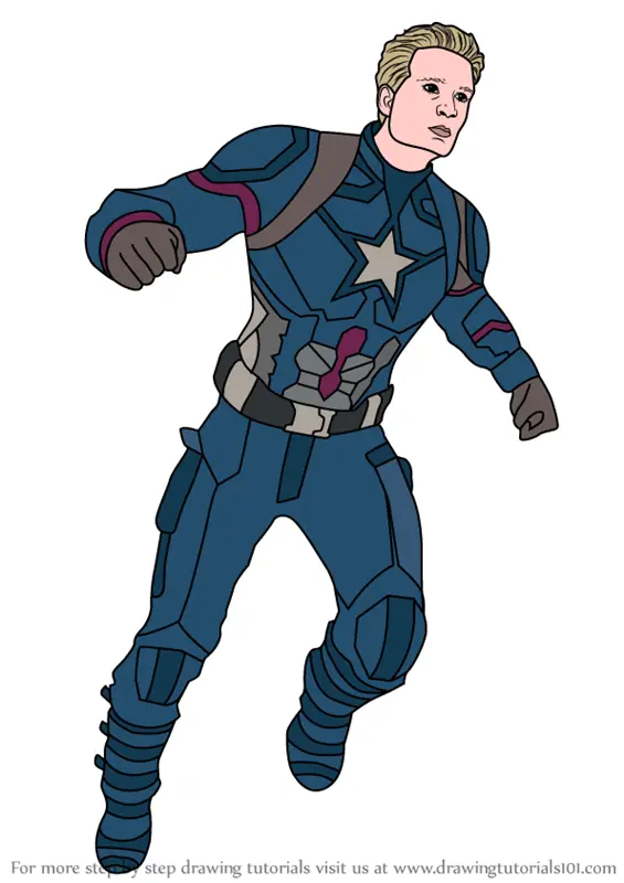 How to Draw Captain America from Avengers - Infinity War (Avengers:  Infinity War) Step by Step | DrawingTutorials101.com