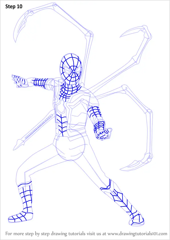 Iron Spider In Infinity War Coloring Page  Free Printable Coloring Pages  for Kids
