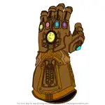 How to Draw The Infinity Gauntlet from Avengers - Infinity War