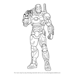 How to Draw War Machine from Captain America Civil War