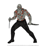 How to Draw Drax the Destroyer from Guardians of the Galaxy
