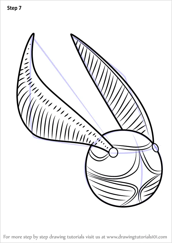 How to Draw Golden Snitch from Harry Potter (Harry Potter) Step by Step
