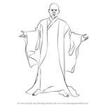 How to Draw Lord Voldemort from Harry Potter