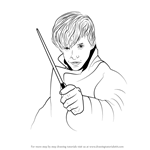 How to Draw Newt Scamander from Harry Potter