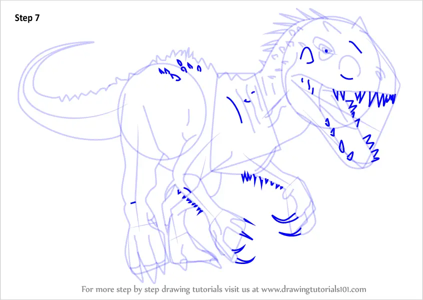 How to Draw Indominus Rex  Jurassic World Dinosaur  YouTube