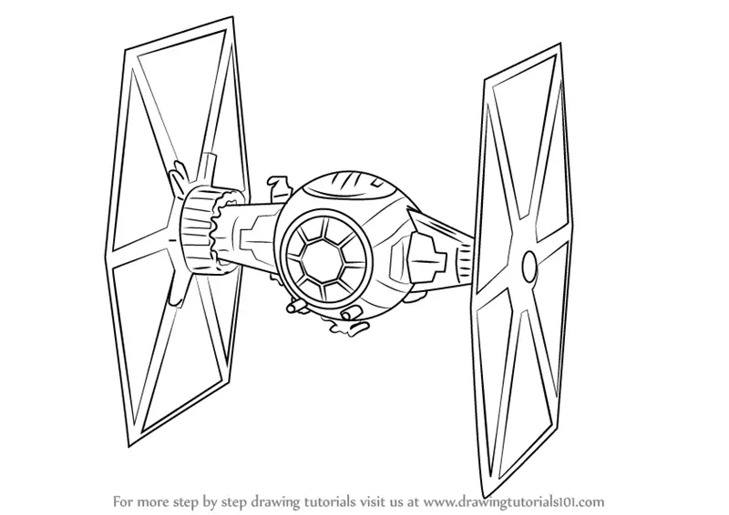 Learn How to Draw TIE Fighter from Star Wars - The Force Awakens (Star