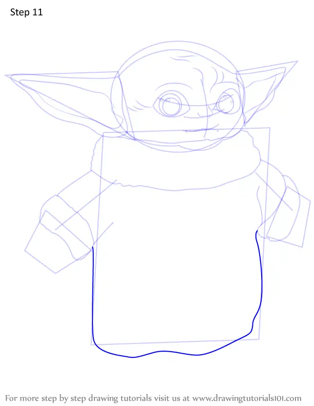 Learn How To Draw A Baby Yoda Star Wars Step By Step Drawing Tutorials