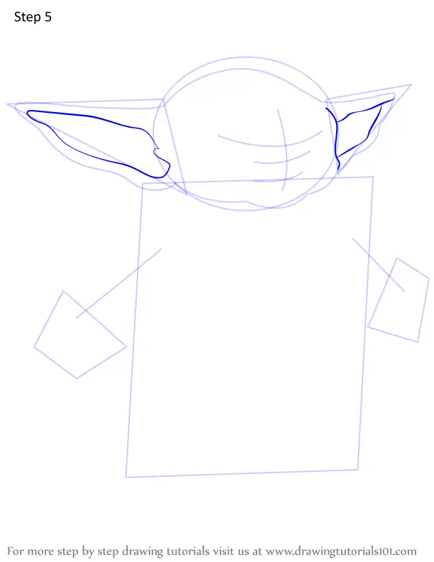 Learn How To Draw A Baby Yoda Star Wars Step By Step Drawing Tutorials