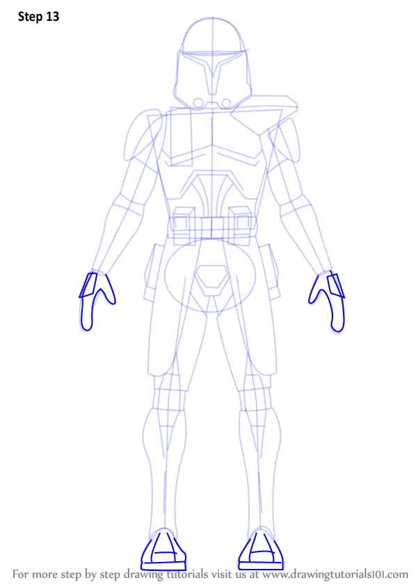 How to Draw Captain Rex from Star Wars (Star Wars) Step by Step