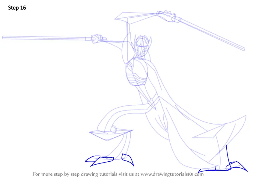 how to draw general grievous step by step