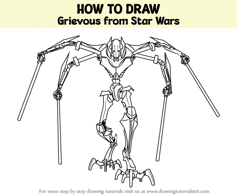 general grievous face drawing
