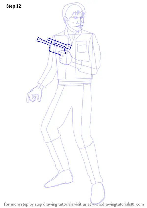 How to Draw Han Solo from Star Wars (Star Wars) Step by Step ...