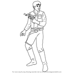 How to Draw Han Solo from Star Wars